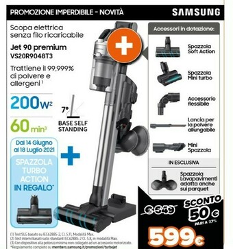 Expert Samsung VS20R9048T3 Senza Sacchetto Argento offerta