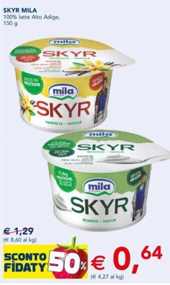Esselunga mila Skyr 100% latte Alto Adige, 150 g offerta