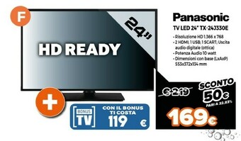 Expert Panasonic Tv Led Tx-24j330e offerta