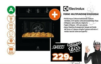 Expert Electrolux EOH2H004K Forno Elettrico 68 L Nero A offerta