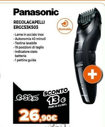 Expert Panasonic Regolacapelli ERGC53K503 offerta