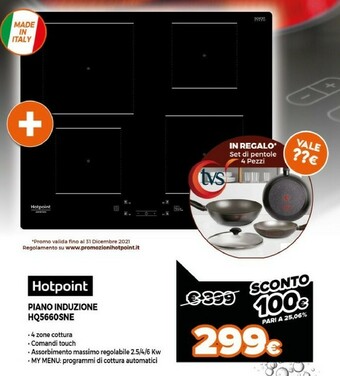 Expert Hotpoint HQ 5660S NE Nero Da Incasso 59 Cm A Induzione 4 Fornello(i) offerta