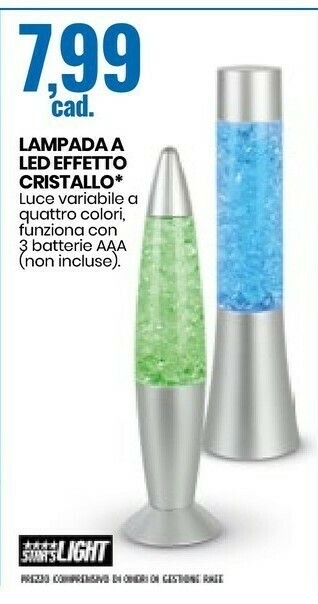 Eurospin Lampada A Led Effetto Cristallo offerta