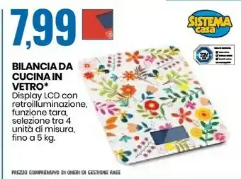 Eurospin Bliancia Da Cucina In Vetro offerta