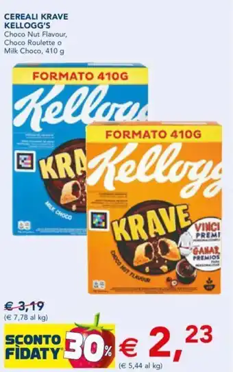 Esselunga Kellogg's Cereali Krave Choco Nut Flavour, Choco Roulette o Milk Choco 410 g offerta