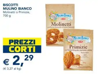 Esselunga Mulino Bianco Biscotti Molinetto o Primizie 700 g offerta