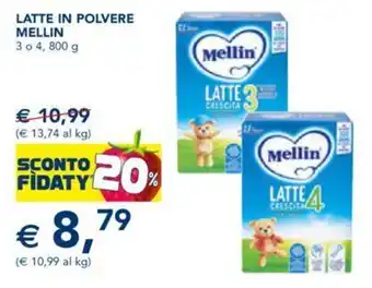 Esselunga Mellin Latte in Polvere 3 04 800 g offerta