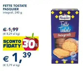 Pasquier Fette Tostate integrali 240 g