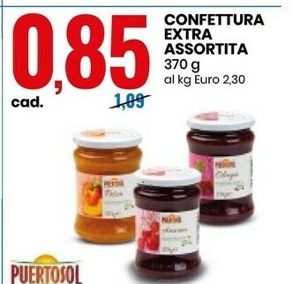Eurospin Puertosol Amarena Confettura Extra 370 G(ml) offerta