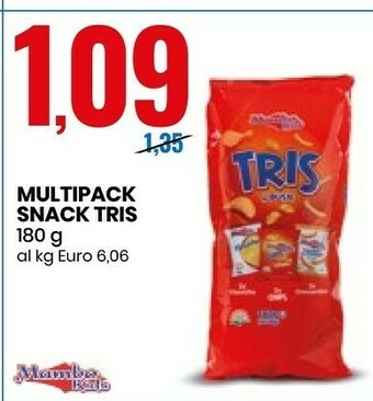 Eurospin Tris Multipack Snack offerta