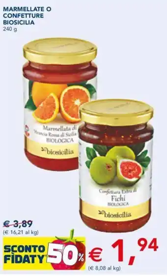 Esselunga Marmellate o Confetture Biosicilia 240 g offerta