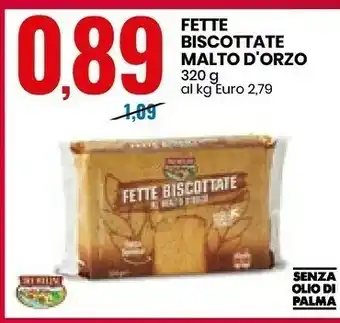 Eurospin Malto D'orzo Fette Biscottate offerta