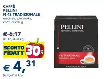 Esselunga Pellini Caffè N 42 Tradizionale 2 x 250 g offerta
