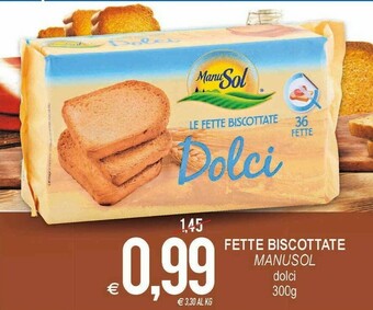 MD Discount Manusol Fette Biscottate Dolci offerta