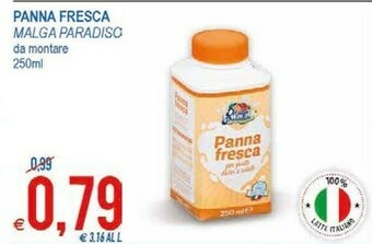 Malga Paradiso Panna Fresca Da Montare