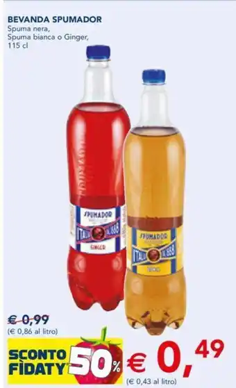Esselunga Spumador Bevanda Spuma nera,Spuma bianca o Ginger 115 cl offerta
