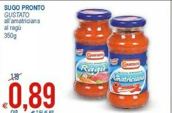 MD Discount Gustato Sugo Pronto Al Ragù 350 G(ml) offerta