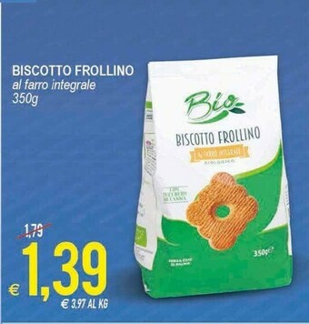 MD Discount Bio - Biscotto Frollino Integrale Biologico 350 G(ml) offerta
