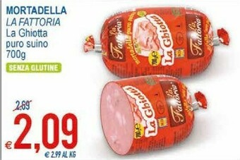 MD Discount La Fattoria Mortadella La Ghiotta Puro Suino offerta