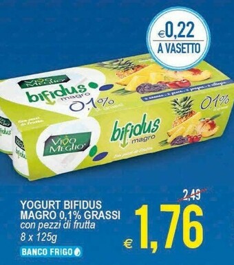 MD Discount Vivo Meglio Yogurt Bifidus Magro 0.1% Grassi Con Pezzi Di Frutta offerta