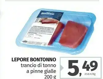 Pam Lepore Bontonno Trancio Di Tonno A Pinne Gialle offerta
