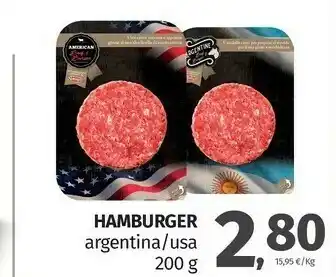 Pam Hamburger Argentina/ Usa offerta