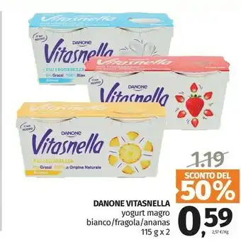 Pam Danone Vitasnella Bianco Senza Lattosio 230 G(ml) offerta