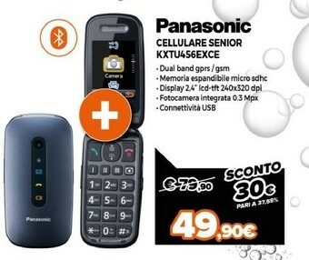 Panasonic Cellulare Senior KXTU456EXCE