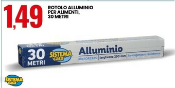 Eurospin Sistema Casa Rotolo Allumino Per Alimenti offerta