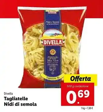 Lidl Divella Tagliatelle 91 500 G(ml) offerta