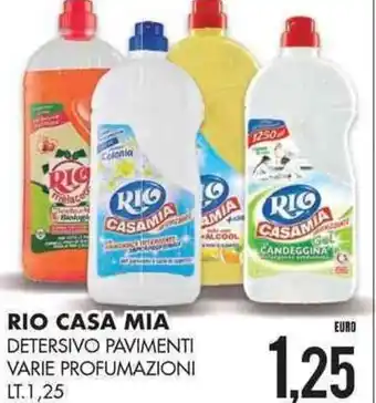 Rio Casa Mia Detersivo Pavimenti varie profumazioni lt.1,25