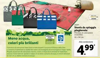 Lidl Crivit Stuoia Da Spiaggia Pieghevole offerta