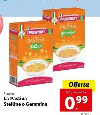 Lidl Plasmon La Pastina Stelline offerta