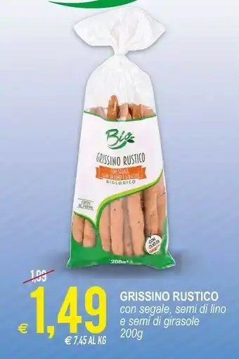 MD Discount Bio - Grissino Rustico Bio Con Segale, Semi Di Lino E Girasole 200 G(ml) offerta