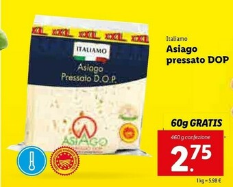 Lidl Italiamo Asiago Pressato Dop offerta