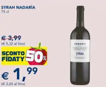 Esselunga Nadarìa Syrah 75 cl offerta
