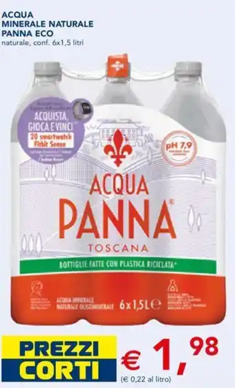Esselunga Panna Eco Acqua Minerale Naturale Conf. 6 x 1.5 Litri offerta