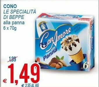 MD Discount Le Specialita Di Beppe Cono Alla Panna offerta