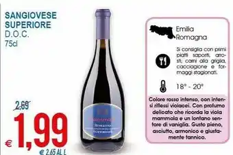 MD Discount Sangiovese Supreiore DOC offerta