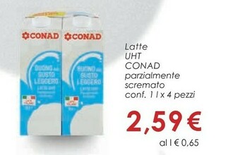 Conad Superstore Latte parzialmente scremato offerta