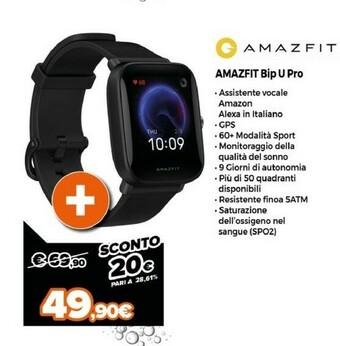 Expert Amazfit Bip U Pro 3,63 Cm (1.43") IPS Nero GPS (satellitare) offerta