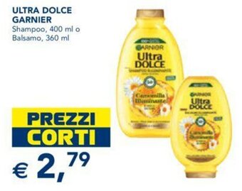 Esselunga Garnier Ultra Dolce Shampoo, 400 ml o Balsamo, 360 ml offerta