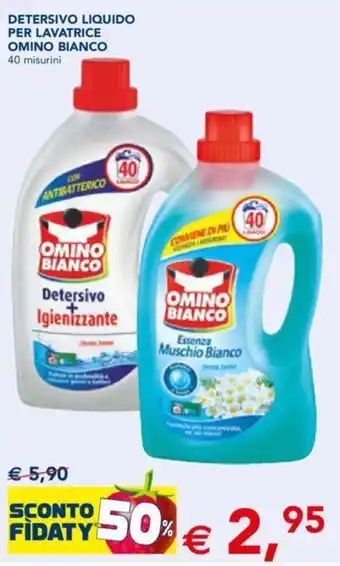 Esselunga Omino Bianco Detersivo Liquido Per Lavatrice 40 Misurini offerta