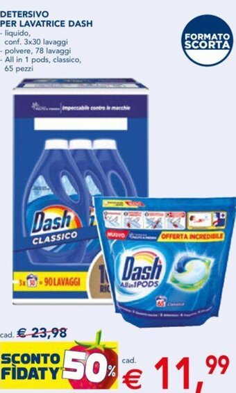 Esselunga Dash Detersivo Per Lavatrice offerta
