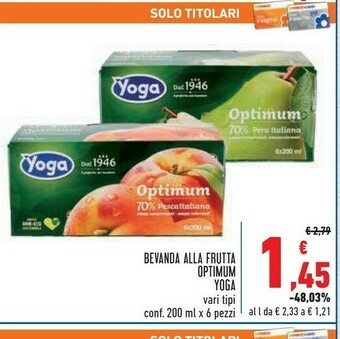 Conad Superstore Yoga succhi offerta