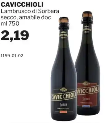 SoGeGross Cavicchioli Lambrusco di Sorbara secco, amabile doc ml 750 offerta