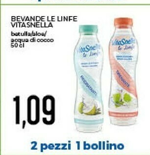 Conad Vitasnella Le Linfe Con Acqua Di Cocco Reidratante 500 G(ml) offerta