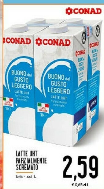 Conad Conad Latte Uht Parzialmente Scremato offerta
