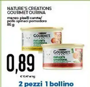 Conad Purina Nature's Creations Gourmet Manzo Piselli Carote offerta