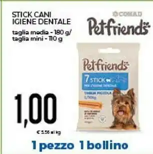 Conad Conad Stick Cani Igiene Dentale Taglia Media offerta